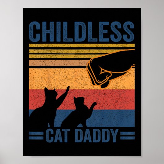 Kinderloze Cat Daddy 2024 voor President dat overe Poster (Voorkant)