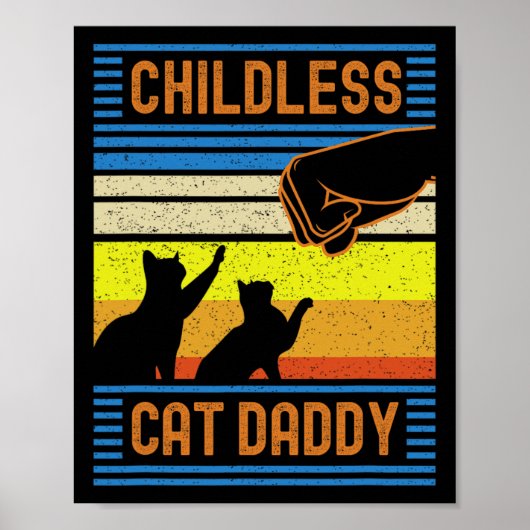Kinderloze Cat Daddy 2024 voor President Poster (Voorkant)