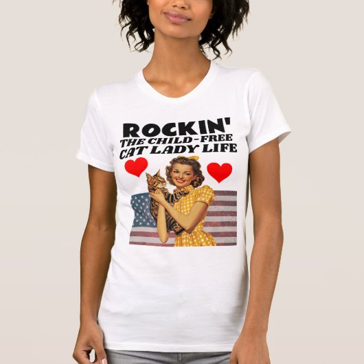 Kinderloze Cat Dames T-shirts (Voorkant)