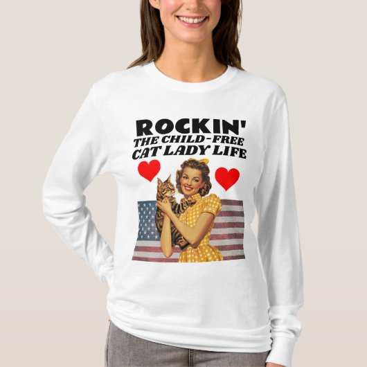 Kinderloze Cat Dames T-shirts (Voorkant)