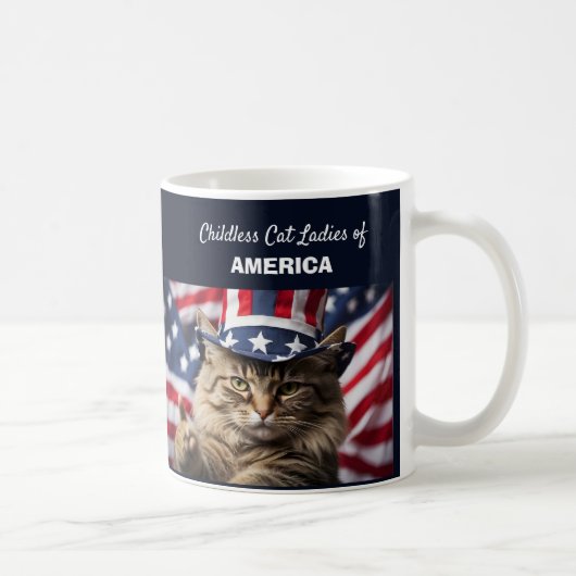 Kinderloze Cat Dames van Amerika Koffiemok (Rechts)