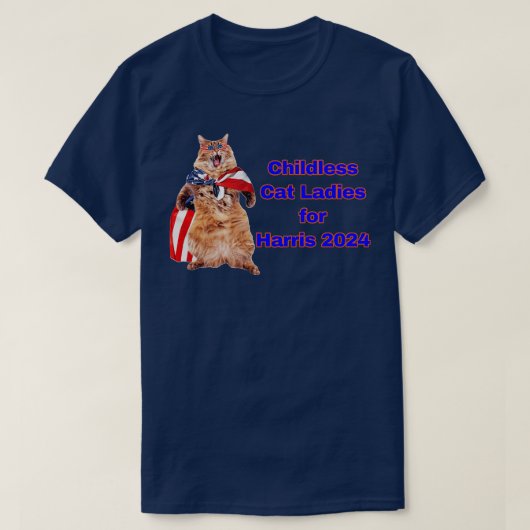Kinderloze Cat Dames voor 1 T-shirt (Design voorkant)