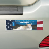Kinderloze Cat Dames voor Democratie Bumpersticker (Op auto)
