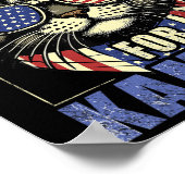 Kinderloze Cat Dames voor Kamala Harris 2024 Elect Poster (Hoek)