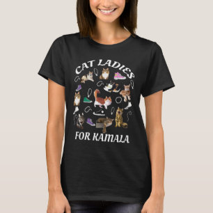 Kinderloze Cat Dames voor Kamala Harris 2024 Elect T-shirt