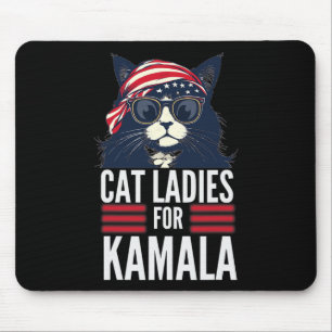 Kinderloze Cat Dames voor Kamala Harris 2024 Presi Muismat