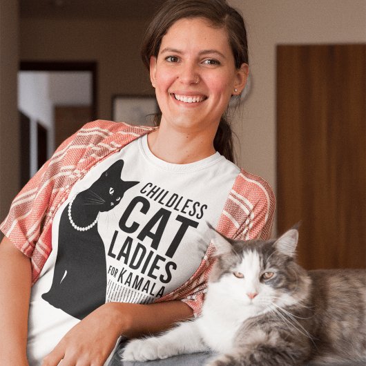 Kinderloze Cat Dames voor Kamala Harris T-Shirt