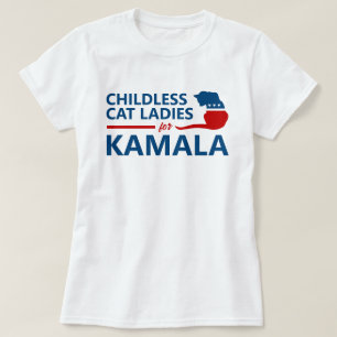 Kinderloze Cat Dames voor Kamala T-shirt