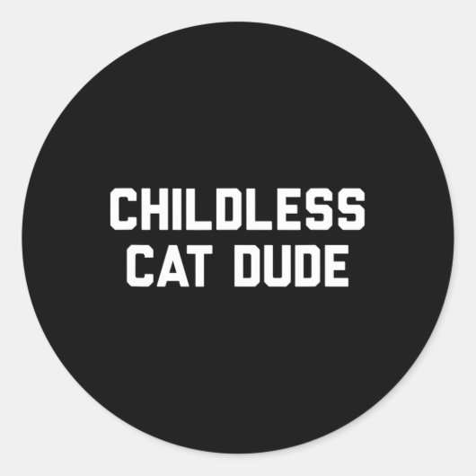 Kinderloze Cat Dudes Ronde Sticker (Voorkant)