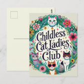 Kinderloze Cat Ladies Club Briefkaart (Voorkant / Achterkant)