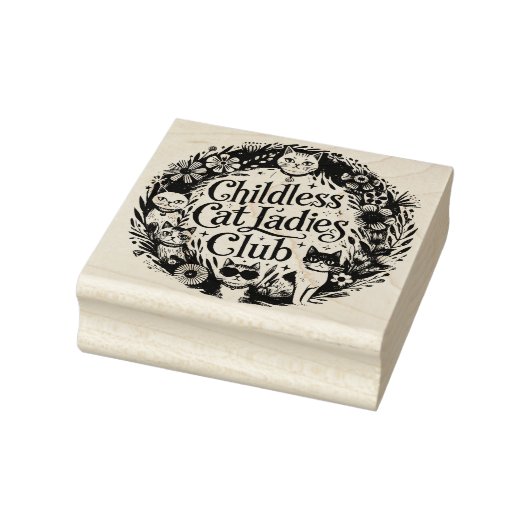 Kinderloze Cat Ladies Club Rubberstempel (Stempel)