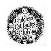 Kinderloze Cat Ladies Club Rubberstempel (Afrduk)