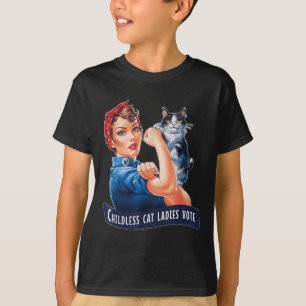 Kinderloze Cat Ladies Stem Roise De Eerwaarde Vrou T-shirt