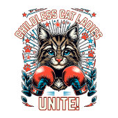 Kinderloze Cat Ladies Unite 2024 verkiezingen T-shirt