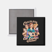 Kinderloze Cat Ladies United Magneet (Voorkant / Achterkant)