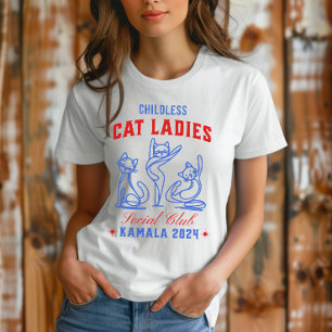 Kinderloze Cat Ladies voor Kamala 2024 Verkiezinge T-shirt