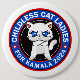 Kinderloze Cat Ladies voor Kamala Democraten US 20 Ronde Button 6,0 Cm