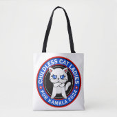 Kinderloze Cat Ladies voor Kamala Democraten US 20 Tote Bag (Voorkant)