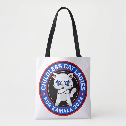 Kinderloze Cat Ladies voor Kamala Democraten US 20 Tote Bag (Voorkant)