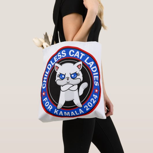 Kinderloze Cat Ladies voor Kamala Democraten US 20 Tote Bag (Dichtbij)