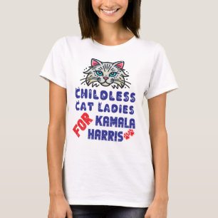 Kinderloze Cat Ladies voor Kamala Harris, Democrat T-shirt