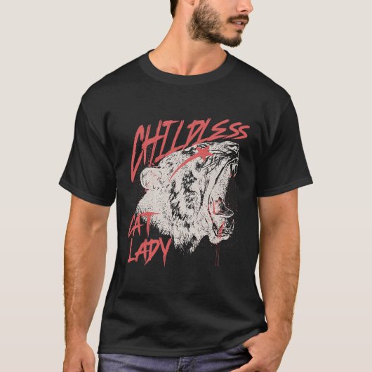 Kinderloze Cat Lady 1 T-shirt (Voorkant)