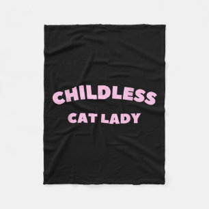 Kinderloze Cat Lady 2024 Millennial 1 Fleece Deken