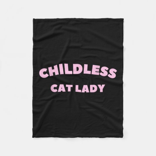 Kinderloze Cat Lady 2024 Millennial 1 Fleece Deken (Voorkant)