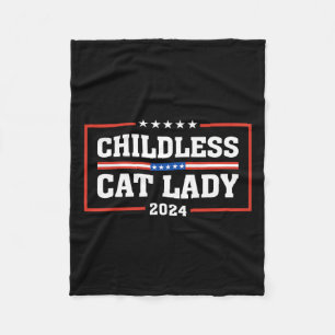 Kinderloze Cat Lady 24 Grappige Stemverkiezing 202 Fleece Deken
