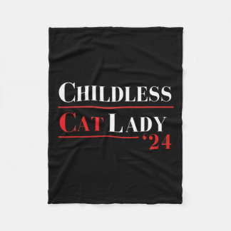 Kinderloze Cat Lady 24 Shirt Kamala Harris Preside Fleece Deken