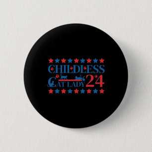 Kinderloze Cat Lady 4 Ronde Button 5,7 Cm