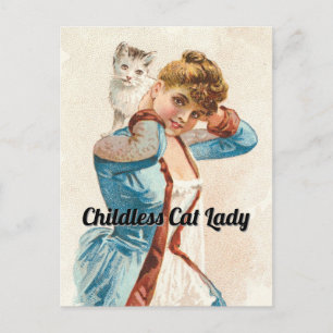 Kinderloze Cat Lady Briefkaart