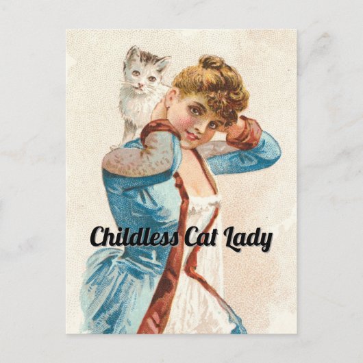 Kinderloze Cat Lady  Briefkaart (Voorkant)