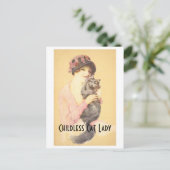 Kinderloze Cat Lady Briefkaart (Staand voorkant)