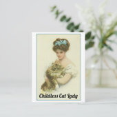 Kinderloze Cat Lady Briefkaart (Staand voorkant)