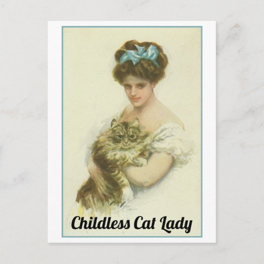 Kinderloze Cat Lady Briefkaart (Voorkant)