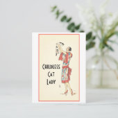 Kinderloze Cat Lady Briefkaart (Staand voorkant)