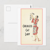 Kinderloze Cat Lady Briefkaart (Voorkant / Achterkant)
