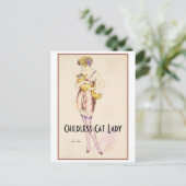 Kinderloze Cat Lady  Briefkaart (Staand voorkant)