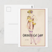 Kinderloze Cat Lady  Briefkaart (Voorkant / Achterkant)