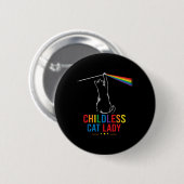 Kinderloze Cat Lady Cat Dames voor Kamala 2024 Ronde Button 5,7 Cm (Voorkant /achterkant)