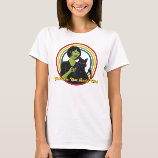 Kinderloze Cat Lady Club - Retro - T-shirt (Voorkant)
