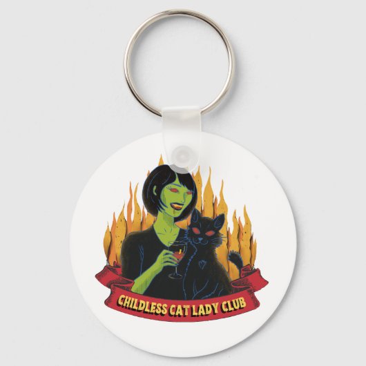 Kinderloze Cat Lady Club - Sleutelhanger (Voorkant)