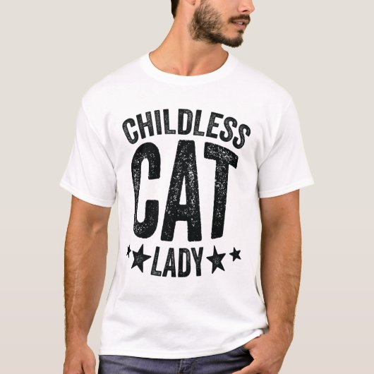 Kinderloze Cat Lady Comma - La Kamala Harris voor  T-shirt (Voorkant)