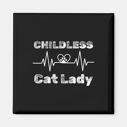 Kinderloze Cat Lady Funny Cat Lover 5 Magneet (Voorkant)