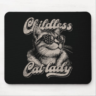 Kinderloze Cat Lady Funny Cat Lover Graphic Muismat