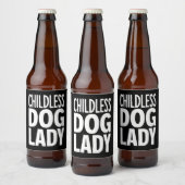 Kinderloze Cat Lady Funny Vote 2024 Bier Etiket (Flessen)