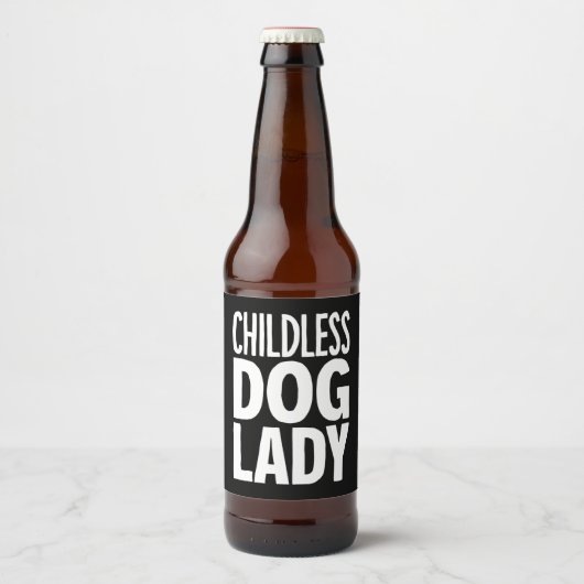 Kinderloze Cat Lady Funny Vote 2024 Bier Etiket (Voorkant)