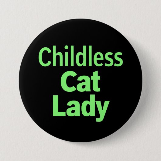 Kinderloze Cat Lady Funny Vote 2024 Ronde Button 7,6 Cm (Voorkant)