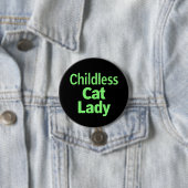 Kinderloze Cat Lady Funny Vote 2024 Ronde Button 7,6 Cm (In situ)